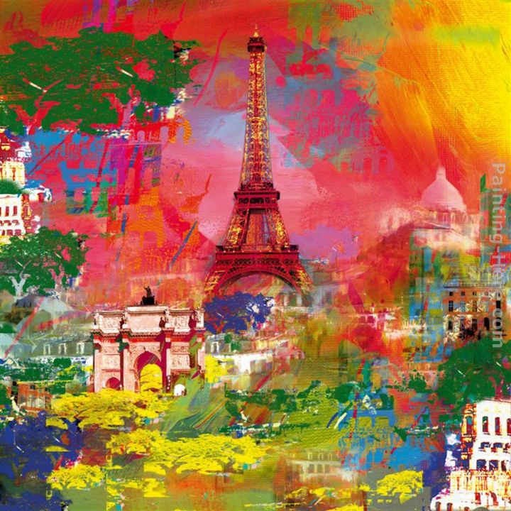 Paris painting - Robert Holzach Paris art painting